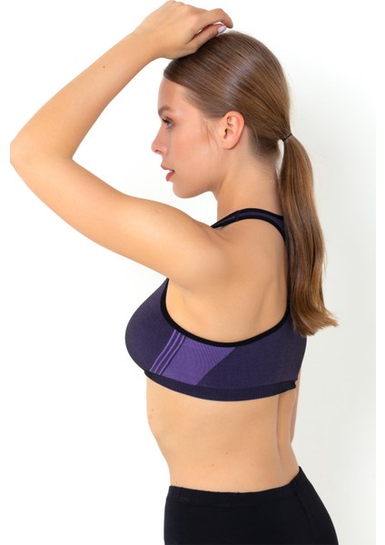 Pedsiz ve Kapsız Seamless Spor Sütyeni – Orta Destekli, Nefes Alabilen, %53 Polyamid, %36 Polyester, %11 Elastan indirimleri