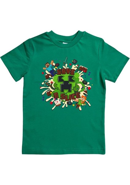 Baskılı Pamuklu Penye Kumaş Yazlık Çocuk Tişört