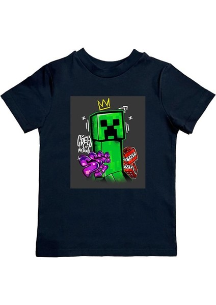 Baskılı Pamuklu Penye Kumaş Yazlık Çocuk Tişört