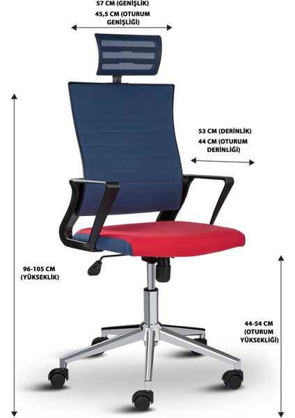 Rigel Başlıklı Metal Ayaklı Çalışma Koltuğu Ofis Sandalyesi fırsatları