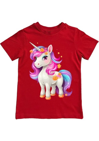 Baskılı Pamuklu Penye Kumaş Yazlık Çocuk Tişört