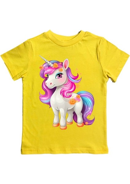 Baskılı Pamuklu Penye Kumaş Yazlık Çocuk Tişört