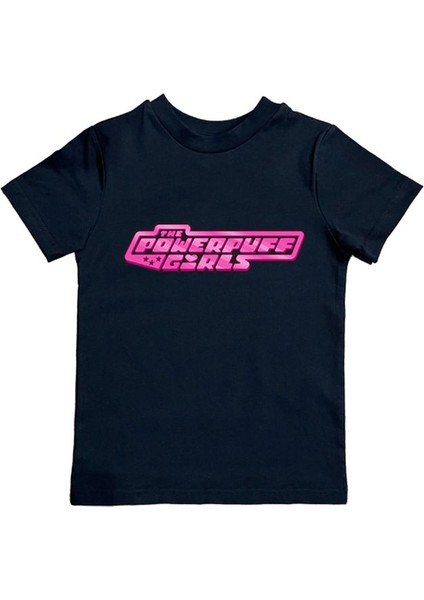 Power Full Girls Baskılı Pamuklu Penye Kumaş Yazlık Çocuk Tişört