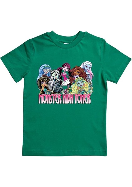 Baskılı Pamuklu Penye Kumaş Yazlık Çocuk T-Shirt