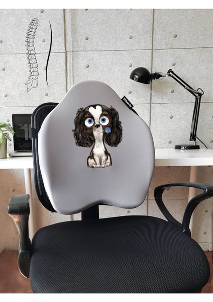 Officekup X-Large Visco Bel Destek Gamer Oyuncu Koltuk Yastığı- Bluedog