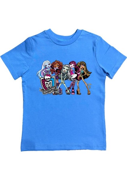 Baskılı Pamuklu Penye Kumaş Yazlık Çocuk Tişört