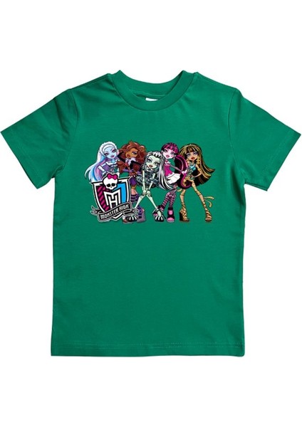 Baskılı Pamuklu Penye Kumaş Yazlık Çocuk Tişört