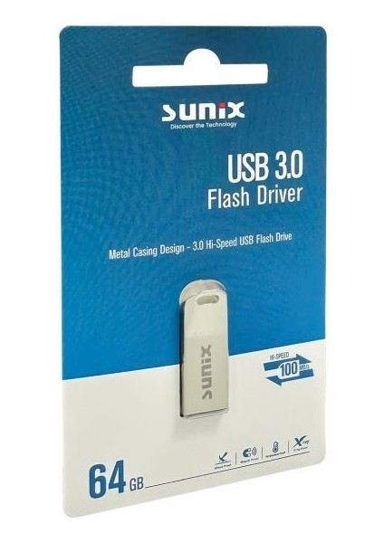 64 GB 100 Mb/s USB 3.0 Flash Bellek