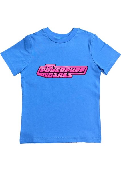 Power Full Girls Baskılı Pamuklu Penye Kumaş Yazlık Çocuk Tişört
