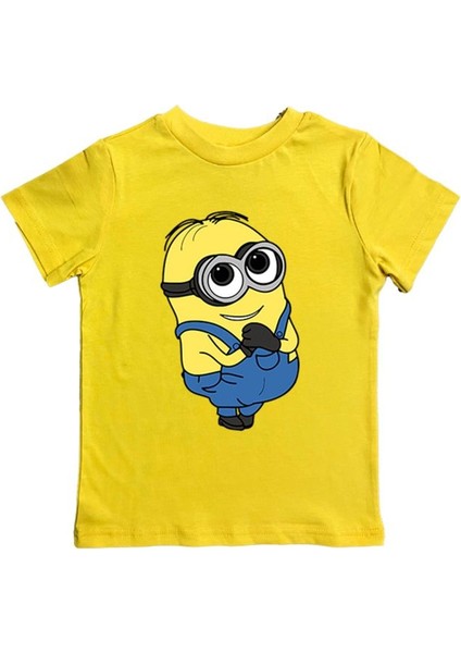 Baskılı Pamuklu Penye Kumaş Yazlık Çocuk Tişört