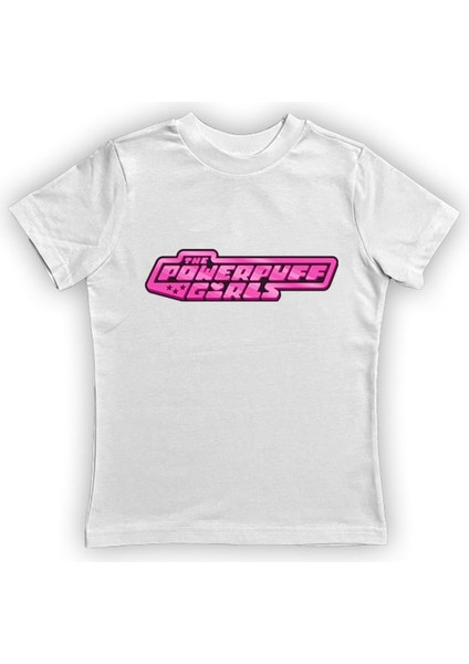 Power Full Girls Baskılı Pamuklu Penye Kumaş Yazlık Çocuk Tişört