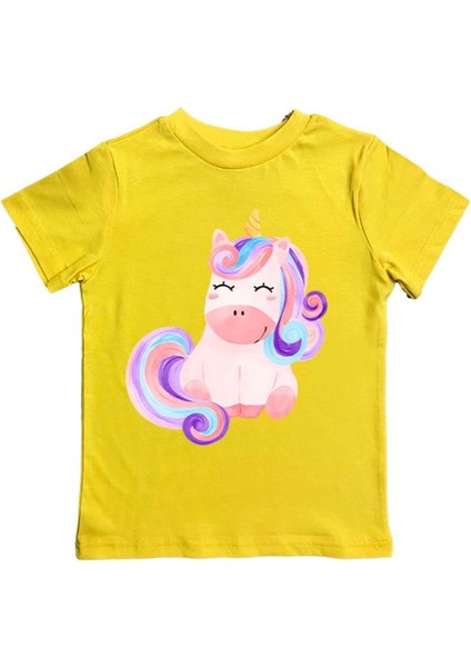 Baskılı Pamuklu Penye Kumaş Yazlık Çocuk Tişört
