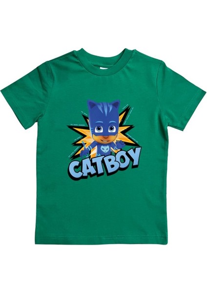 Pj Maskeliler Baskılı Pamuklu Penye Kumaş Yazlık Çocuk Tişört fiyatları