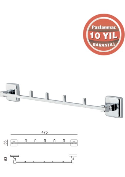 KU10-011 Kumru 5'li Askılık