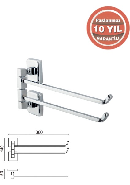 KU10-014 Kumru 2'li Döner Havluluk