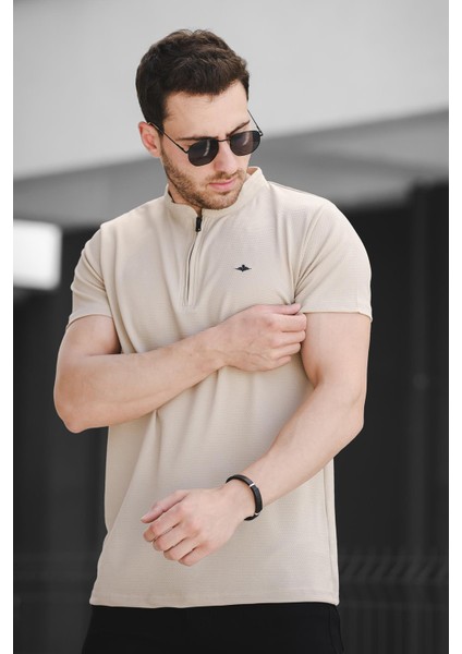 Roderick Hakim Yaka Petek Kumaş Yarım Fermuarlı Erkek Tshirt modelleri