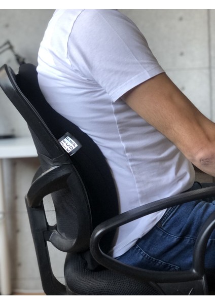 X-Large Visco Bel Destek Gamer Oyuncu Koltuk Yastığı- Siyah Eclipse
