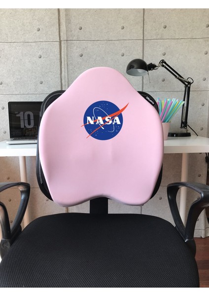 Officekup X-Large Visco Bel Destek Gamer Oyuncu Koltuk Yastığı- Pembe Nasa