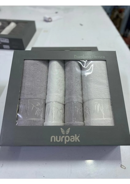 Bambu 4'lü Banyo Havlu Takımı +Hamam Takımı+Havlu