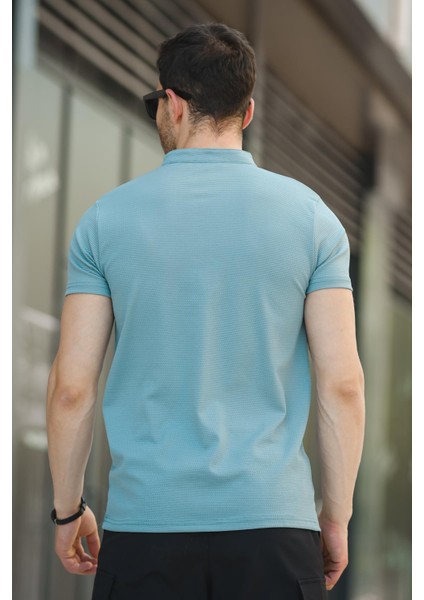 Roderick Hakim Yaka Petek Kumaş Yarım Fermuarlı Erkek Tshirt fırsatları