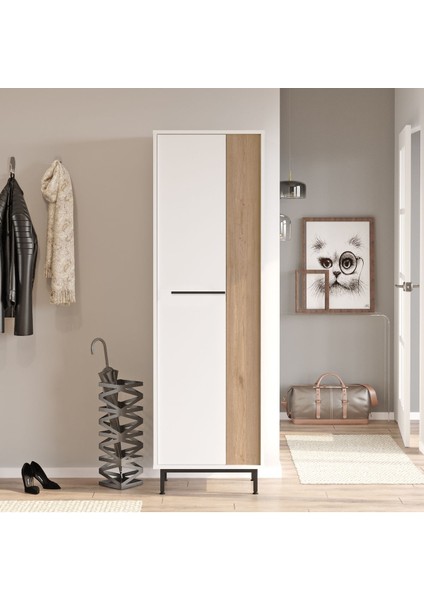 Artego Ayakkabılık Metal Ayaklı 9 Raflı Sepet-Beyaz Ag2-Ws