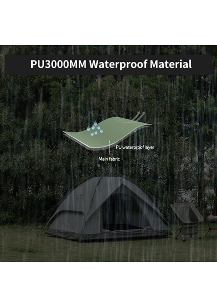 Waterproof 4 Kişilik Otomatik Kamp Çadırı