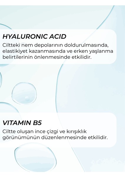 Yoğun Nemlendirici ve Yaşlılık Karşıtı Hyaluronic Acid Serum 30 ml indirimleri