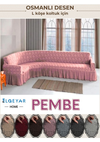 Jakarli L Köşe Koltuk Örtüsü ,koltuk Kılıfı Şal Desen (350CM)