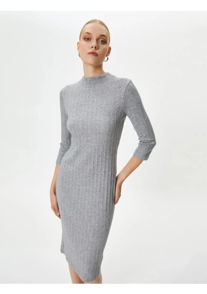 4WAK80002EK Koton Kadın Elbise Gri