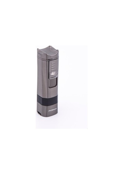 Kişiye Özel Parmida Gri 4 Torch Puro Çakmak PCM0542