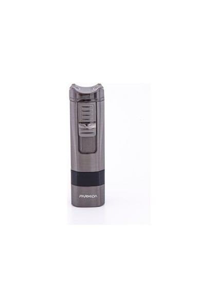 Kişiye Özel Parmida Gri 4 Torch Puro Çakmak PCM0542