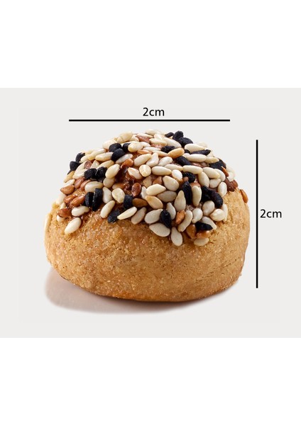 Susam & Çörekotu Kaplı Zerdeçal ve Mahlepli Tuzlu Mini Kurabiye 5 kg (Tek Tek Paketli)