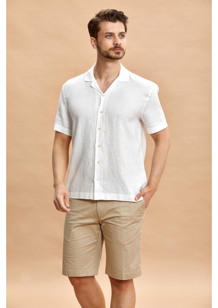 Apres Erkek Keten Gömlek - Beyaz %100 Keten fiyatları