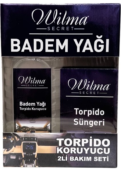 Wilma Secret Torpido Koruyucu 2'li Bakım Seti - Badem Yağı ve Torpido Süngeri