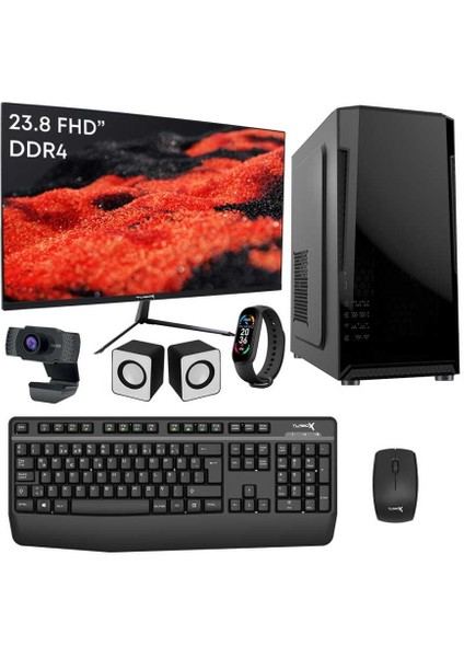 TX5406 I3 7100 16GB Ddr4 512GB M.2 Nvme SSD 23.8 Inç Fhd Monitör Masaüstü Ofis Bilgisayarı