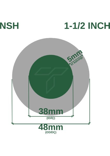 Pvc Silikonlu Naturel Su Hortumu Mavi Renk 1 1/2 ( İç Çap :38 Mm) 50 Metre 32 kg