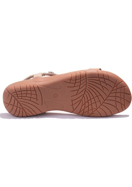 DZA07-7416782BB Bej Günlük Ortopedik Kadın Sandalet fırsatları