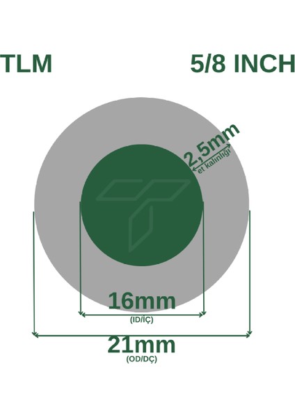 Termo Alçak Basınçlı Su Hortumu 100 Metre 5/8 Inch İç Çap: 16 mm