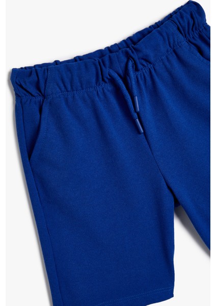 Normal Bel Regular Fit Saks Erkek Şort 4SKB40010TK