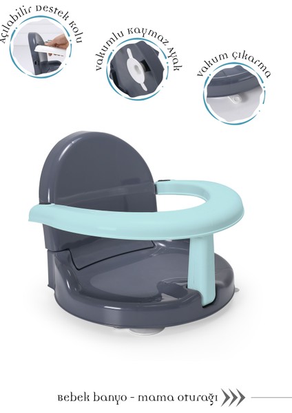 Perfecto Yandan Açılır Banyo & Mama Oturağı Mint Yeşili fiyatları