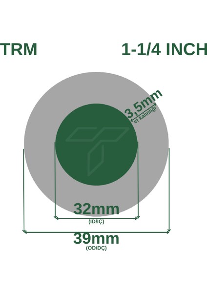 Termo Alçak Basınçlı Su Hortumu Tırtıklı 50 Metre 1 1/4 Inch İç Çap: 32 mm