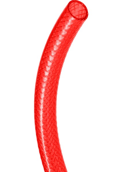 Pvc Şeffaf Örgülü Hortum Kırmızı Renk 1 " ( İç Çap 25 Mm) 50 Metre