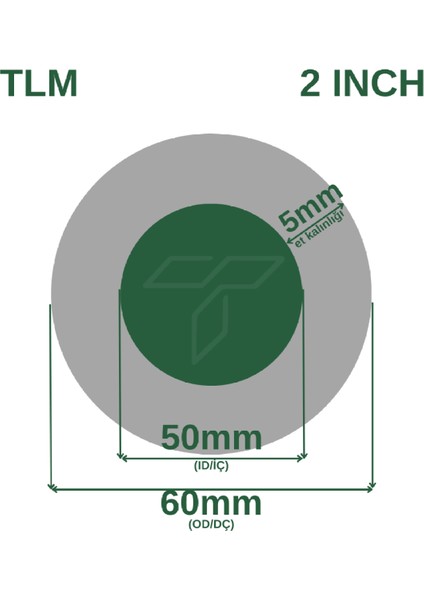 Termo Alçak Basınçlı Su Hortumu 50 Metre 2 Inch İç Çap: 50 mm