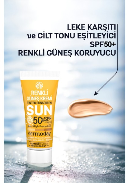 Renkli Güneş Kremi SPF50+ Lumiskin ve Arbutin ile Leke Karşıtı Etki 60ML fiyatları