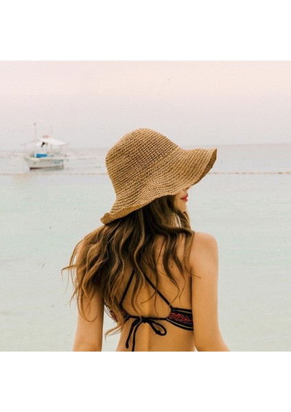 El Dokuma Hasır Şapka Ilkbahar ve Sonbahar Dış Mekan Güneşlik Şapkası (Yurt Dışından) fiyatları