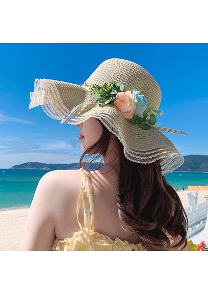 Yaz Tatili Güneşlik Hasır Şapka Uv Koruması Tüm Maç Katlanabilir Plaj Şapkası (Yurt Dışından) fiyatları