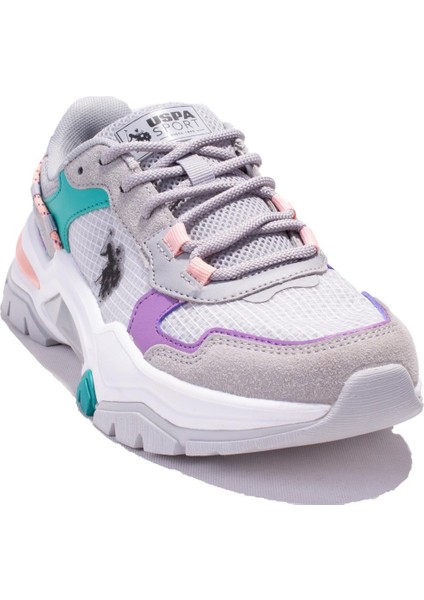Vincentbb Gri Lila Ortopedik Günlük Kadın Spor Ayakkabı