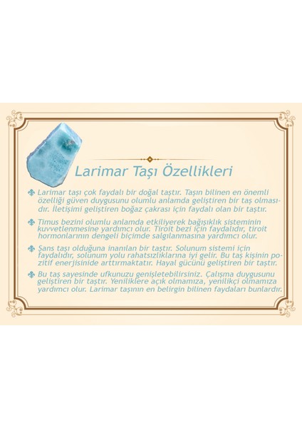 Makrome Örgülü Naturel Kesim Dorika Top Detaylı Larimar Doğaltaş Erkek Bileklik