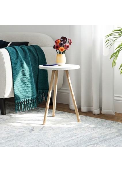 Yuvarlak Yan Sehpa Ahşap Ayaklı Tekli Zigon Sehpa fiyatları