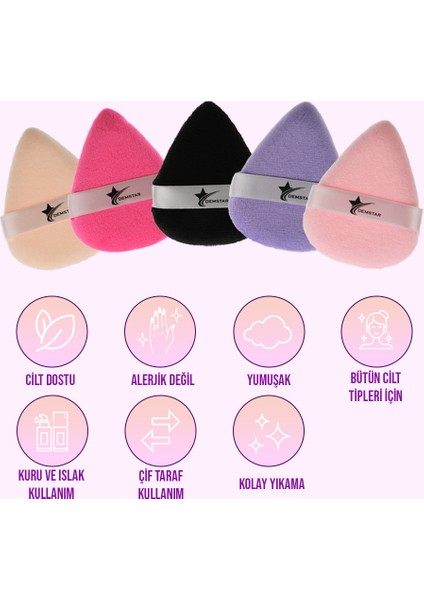 Professional Makeup Puff Makyaj Süngeri Puff Pembe